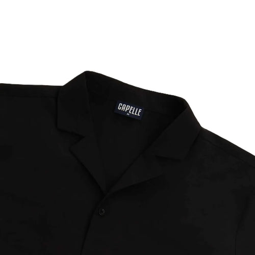 Men’s Short Sleeve Tailored Fit Button-Down Shirt – Black Onyx